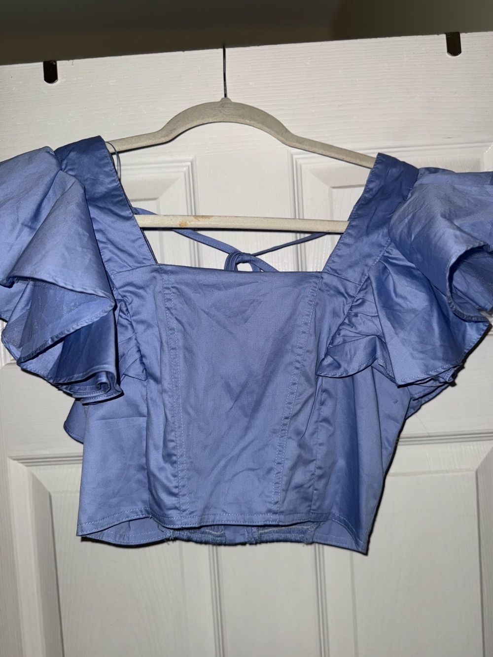 Blue Ruffle Top - Picture 5 of 6